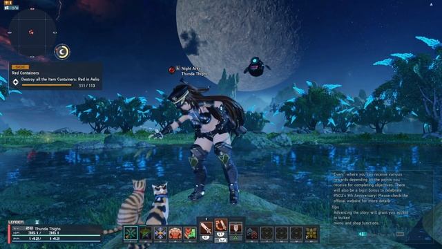 PSO2 NGS 303: Play With Kitty Emote Lobby Action 303「猫をじゃらす」 смотреть онлайн