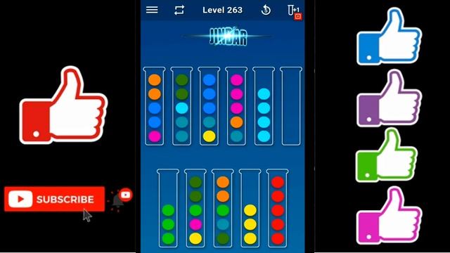 Ball Sort Puzzle Level 263 Color Sorting Games Level 263 смотреть онлайн