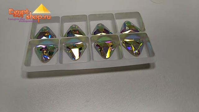 Пришивные стразы Crystal AB. Треугольник. Egyptshop.ru смотреть онлайн