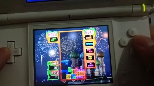 Playing Tetris Party Deluxe Standard Marathon Full -- Nintendo DS Lite смотреть онлайн