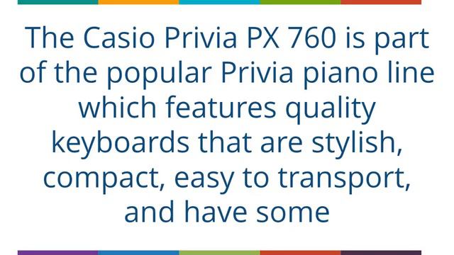 Casio Privia PX 760 смотреть онлайн