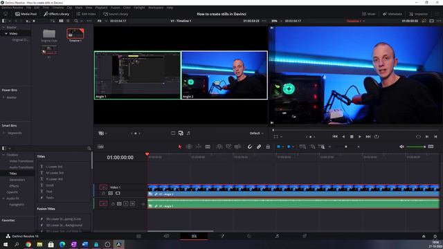 Multicam Sequence in Davinci Resolve смотреть онлайн