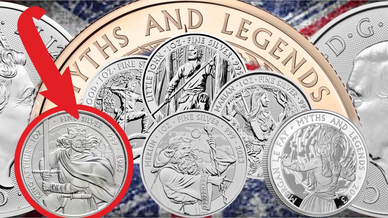2 фунта 2023 Король Артур Монета в молочке. Серия Мифы и Легенды смотреть онлайн