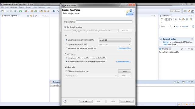 Java Programming In Eclipse | 1 Standard Project Creation смотреть онлайн