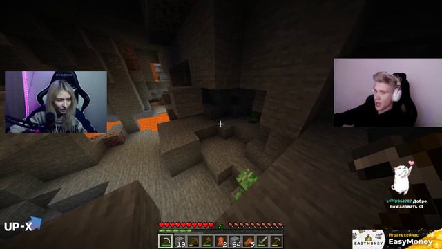 Exx1dae и Shadowkekw играют в Minecraft