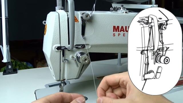 THREADING AN INDUSTRIAL SEWING MACHINE (MAUSER SPEZIAL) смотреть онлайн