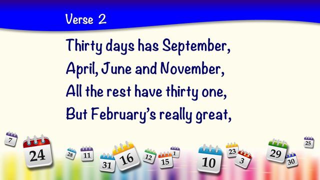 📆 30 Days Has September | learn or teach Days in the months song | the calendar song 📅 смотреть онлайн