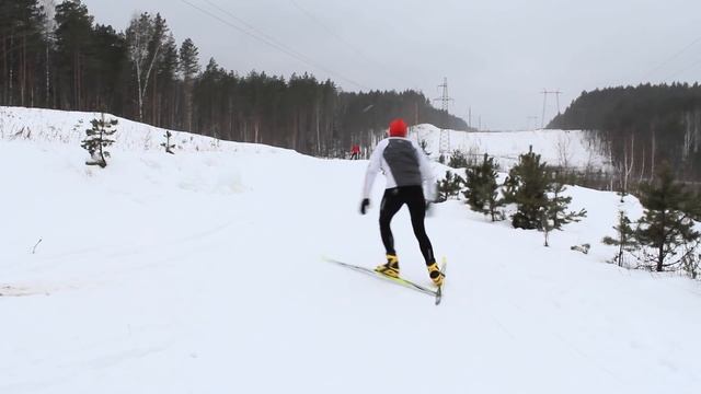 Обучение коньковому ходу Урок 1 Скольжение без палок смотреть онлайн