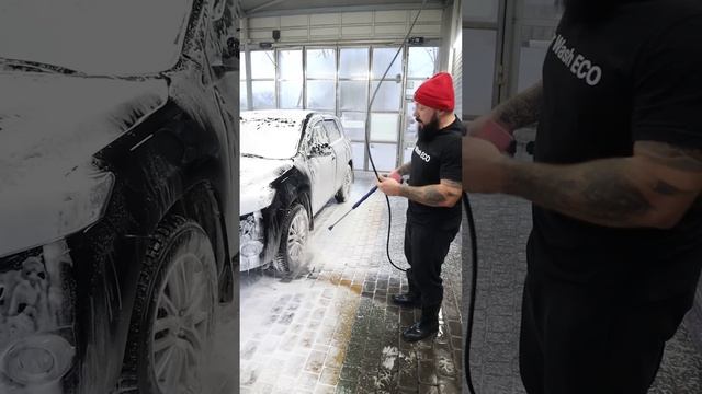 Как правильно смыть пену с автомобиля на автомойке самообслуживания смотреть онлайн