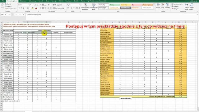 Zadanie powtórzeniowe z MS Excel смотреть онлайн