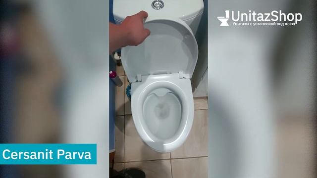 Тест смыва унитаза Cersanit Parva / UnitazShop - унитазы с установкой Под Ключ смотреть онлайн