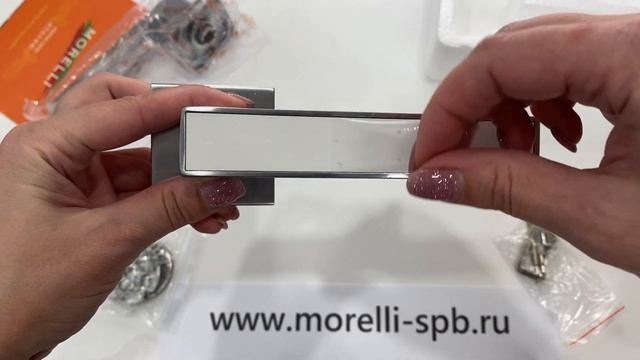 Дверные ручки Morelli "SULLA" MH-48-S6 SC/W Цвет - Матовый хром/белый смотреть онлайн