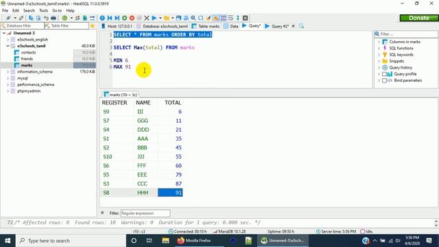 Find minimum and maximum value in a column | MySql Tutorial | E3Schools English смотреть онлайн