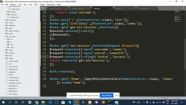 Session in Laravel 9 |Create Session , Destroy Session, Flash Session смотреть онлайн