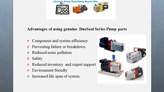 Advantages of using genuine DuoSeal Series Pump parts from vacpumprepairs.com смотреть онлайн