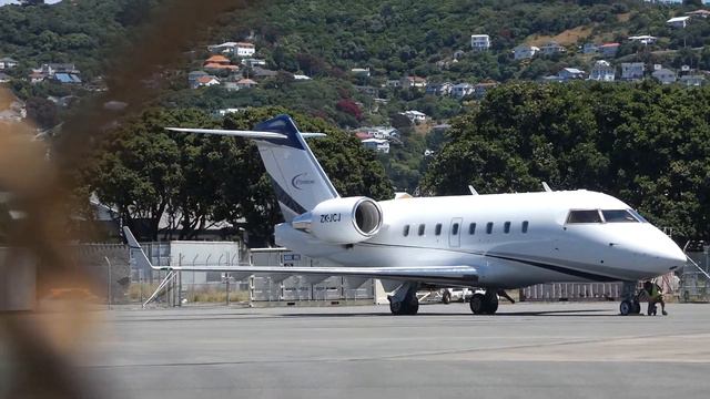 Wellington Airport | Garden City Helicopters | Bombardier Challenger 604 (ZK-JCJ) engine shutdown смотреть онлайн