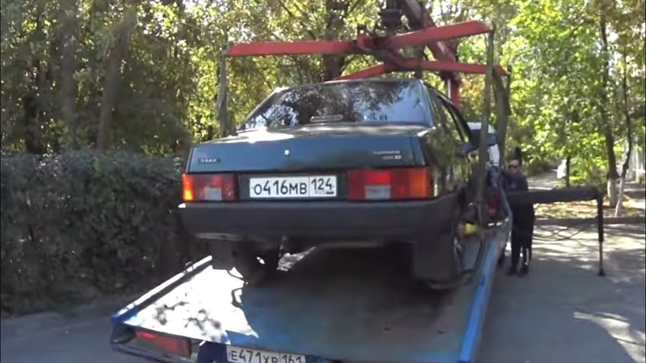 Эвакуация ВАЗ 2199 с парковки для инвалидов у стоматологии. смотреть онлайн