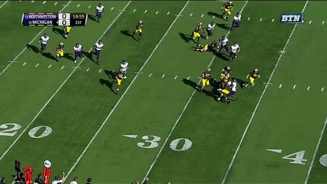 Michigan Opening Kick-Off Touchdown vs. Northwestern смотреть онлайн