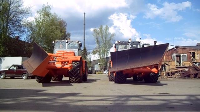 Кировец с отвалом ДМ-15, К-700, Грейдозер смотреть онлайн