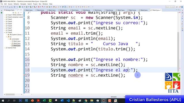metodo trim y concat de una Clase String en JAVA смотреть онлайн