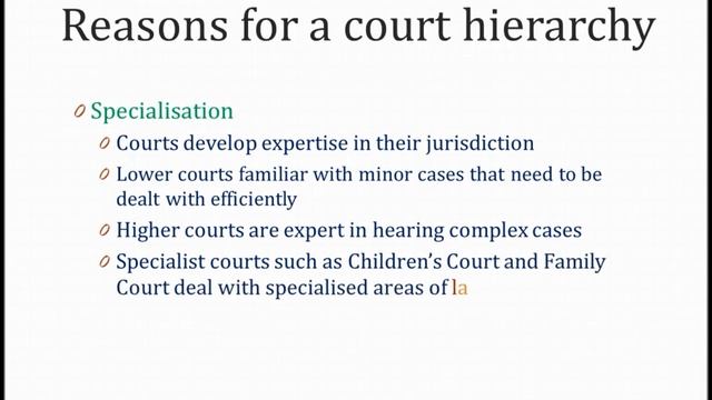 VCE Legal Studies - Unit 4 AOS 1 - Reasons for a court hierarchy смотреть онлайн