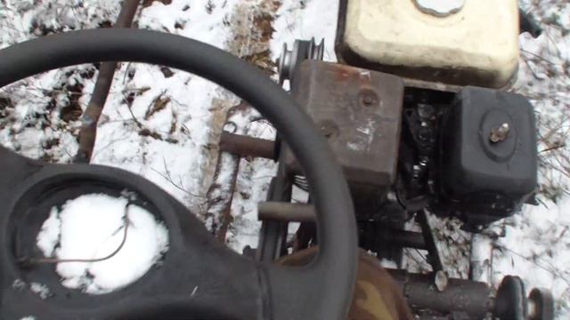 Выезд на 3-х колёсном самодельном тракторе-трицикле. смотреть онлайн