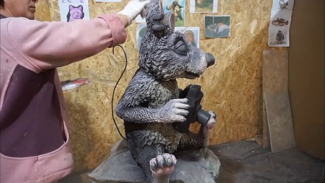 Мышонок. Садовая скульптура. Роспись. смотреть онлайн