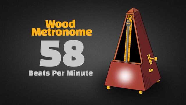 58 BPM Wood Metronome [30 Minuts] смотреть онлайн