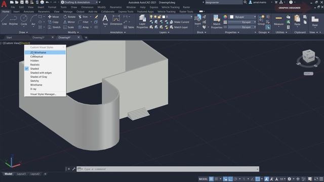 شرح تصميم منزل ثلاثى الأبعاد للمبتدئين فى الأتوكاد | House Modeling in Autocad 3D смотреть онлайн