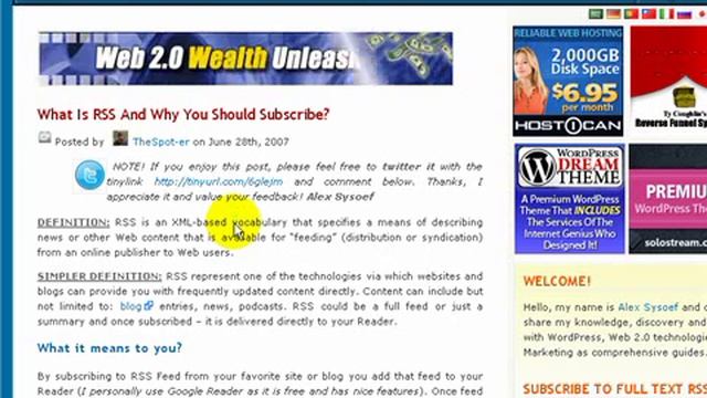 Create a Blog RSS Video Tutorial смотреть онлайн