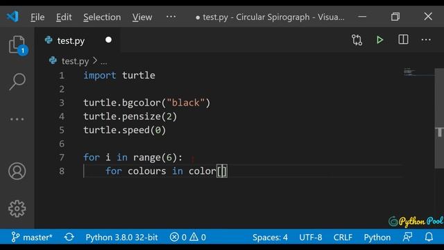 Circular Spirograph Design Using Python and Turtle смотреть онлайн