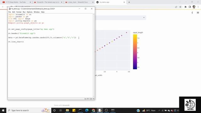 Streamlit in python | Part -10 | Tamil | Chart elements -2 | Deep Matrix | Data Science смотреть онлайн