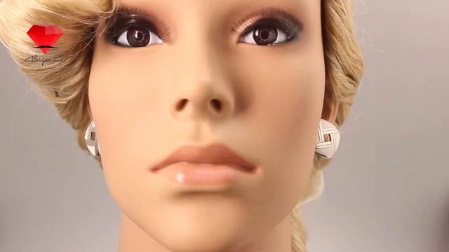 Bije.ru: Квадратные серьги с покрытием сталью и эмалью Catrin (Катрин) смотреть онлайн