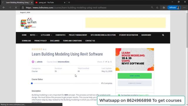 Learn AutoCad,Revit,MSP & Estimation Software Online смотреть онлайн