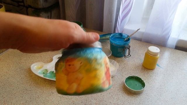 Декор  банки своими руками . DIY. Детская баночка.Jar Decor