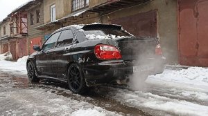 Звук выхлопа Субару. Прямоточный выхлоп с банкой WeldOne