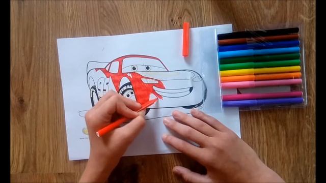 Молния Маквин раскраска для детей смотреть онлайн