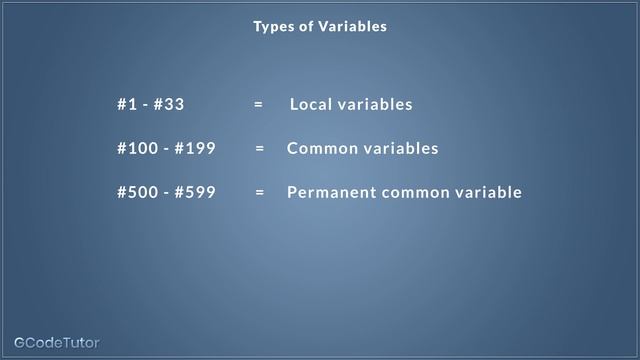 types of variables used when macro programming with G-Code on a CNC machine смотреть онлайн