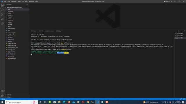 Fix Laravel: PHP Fatal error require(): Failed opening required смотреть онлайн