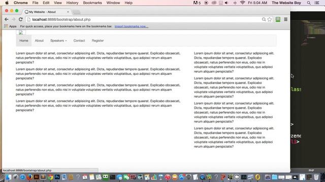 Advance Bootstrap Tutorial With PHP #14 Adding The Class Active Dynamically In The Menu смотреть онлайн
