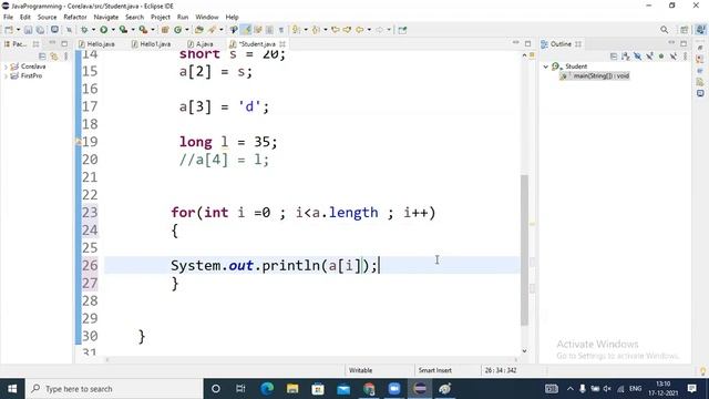 CoreJava - 26 in marathi (Array) смотреть онлайн