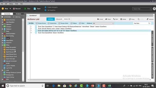 Automation Anywhere Tutorials||Session 14 -(Get Cells,Delete cells,Find/Replace)Excel Command -Part смотреть онлайн