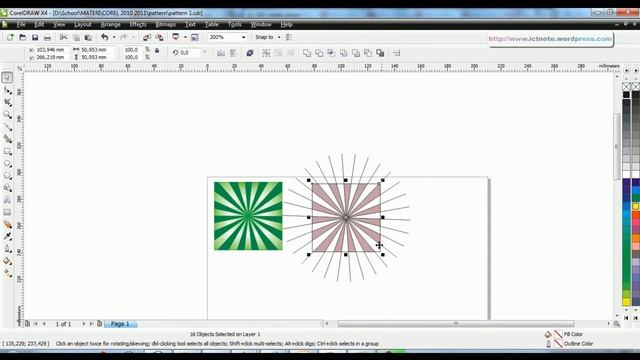 Tutorial CorelDRAW X4 Pattern 1 смотреть онлайн