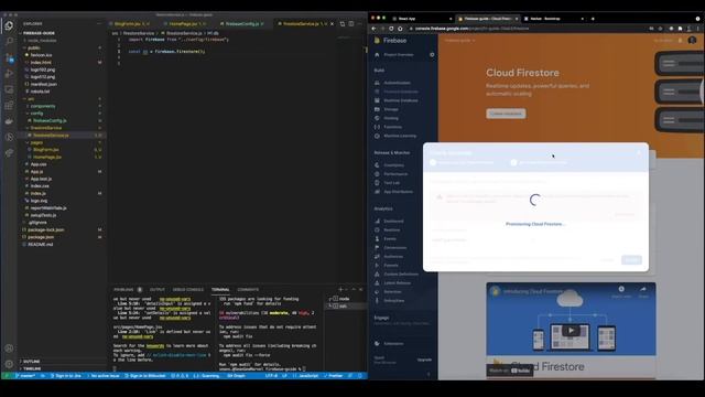 Utilizing React & Google Firebase | Part 3 - Setup and Connect your Firebase Account смотреть онлайн