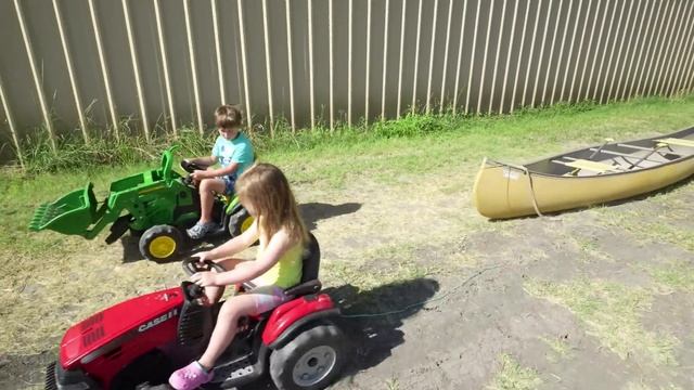 Playing With Our Race Tractor On The Farm Compilation | Tractors For Kids
