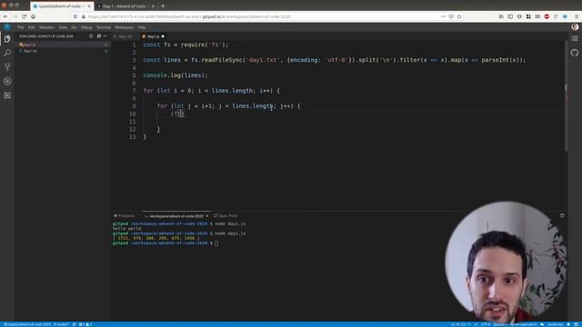 Getting started on Advent of Code 2020 - Day 1 - JavaScript смотреть онлайн
