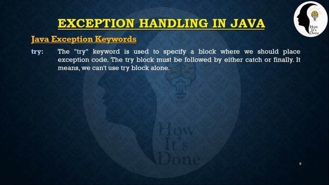 EC312-OBJECT ORIENTED PROGRAMMING : Exception Handling in JAVA (Module IV : Part 4 [1 of 2]) смотреть онлайн