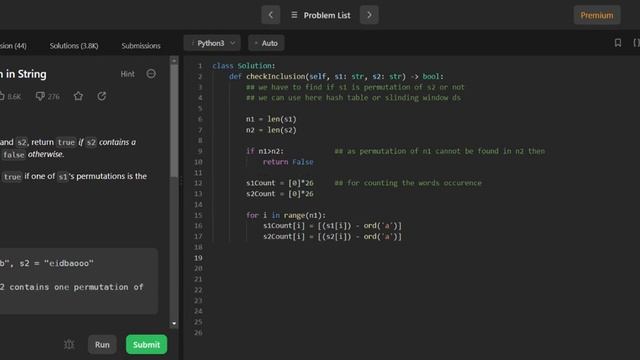 567. Permutation in String || LeetCode || python смотреть онлайн