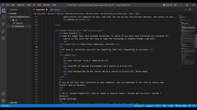 Creating a simple Java Documentation Page using basic #HTML and #CSS | CodeWithMe#1 смотреть онлайн