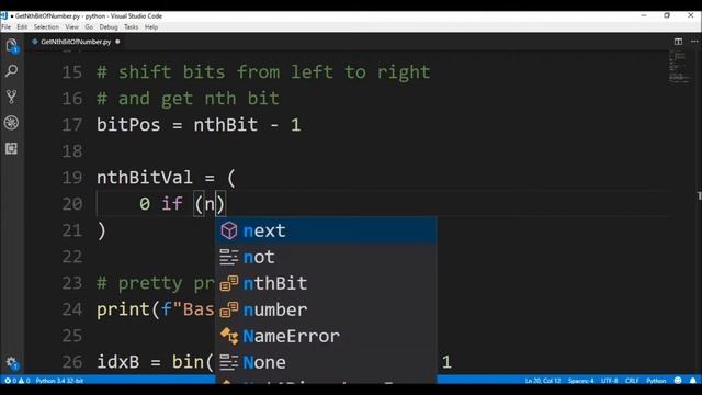 bitwise op get nth bit in python ? смотреть онлайн